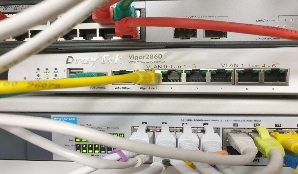 router-draytek-hp-switch